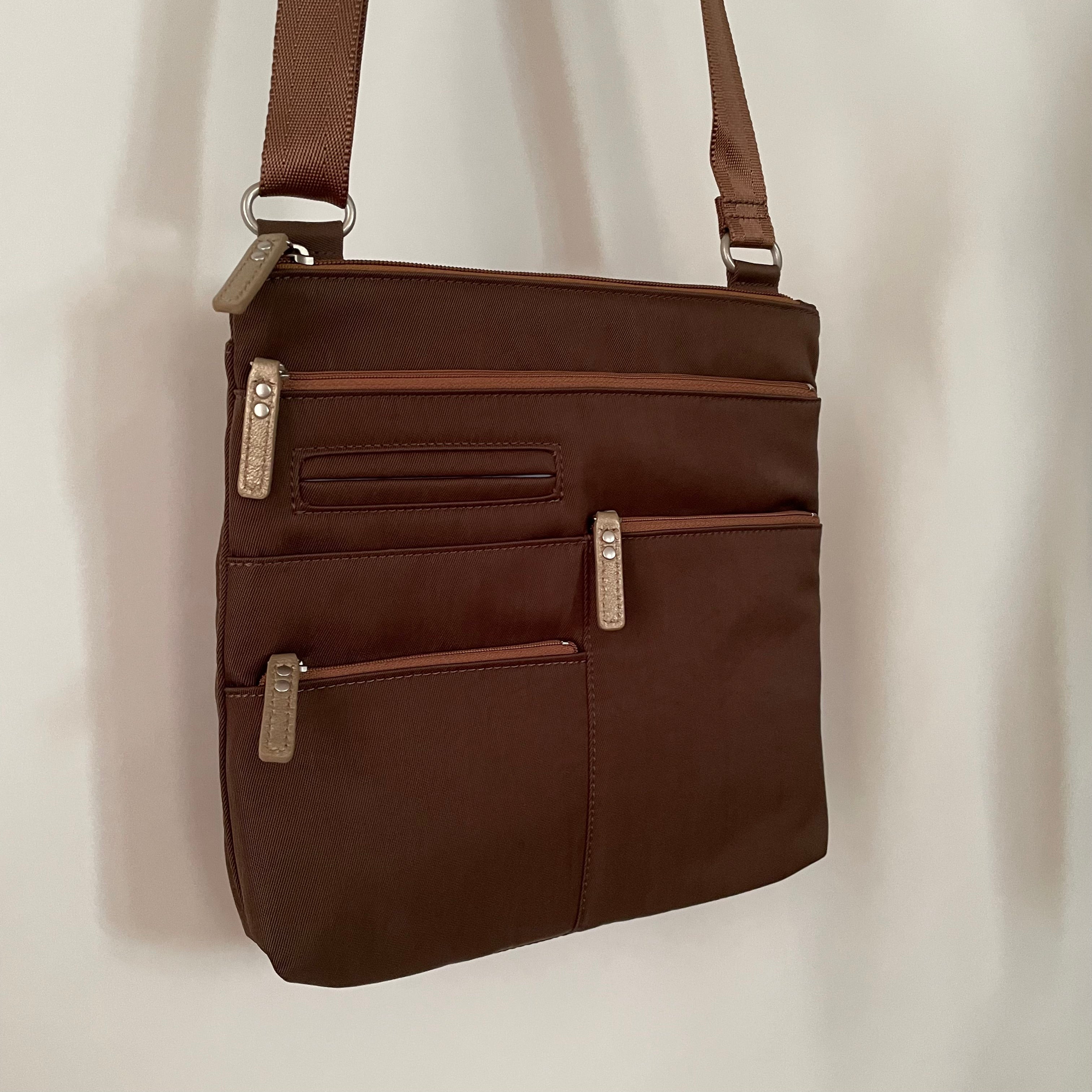 NICO - Mocha x Bronze | Multi-Pocket Shoulder Bag | Small